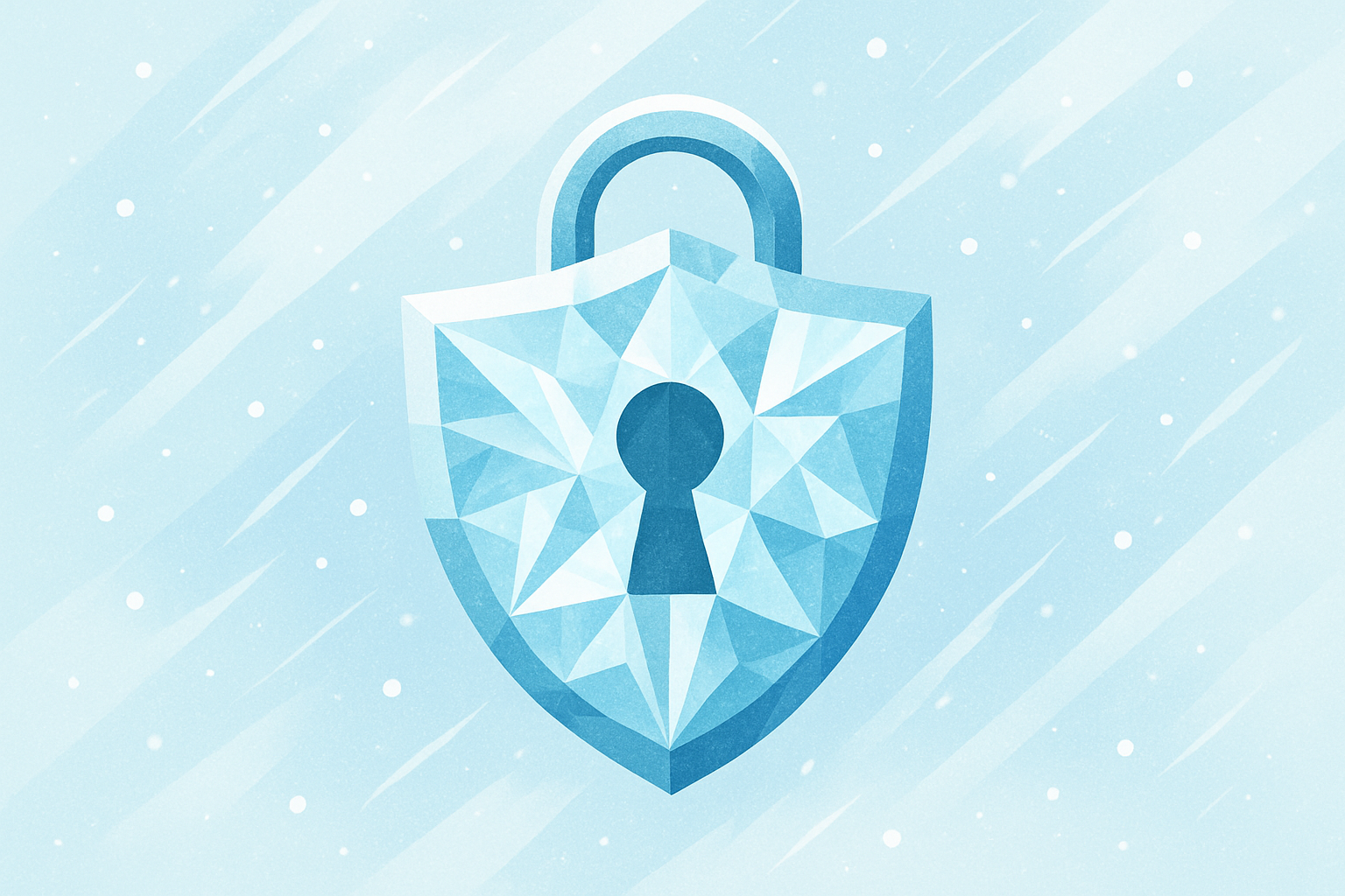 Privacy-focused frost-cloud service illustration